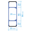 Perfil aluminio PHL50 (por metro)